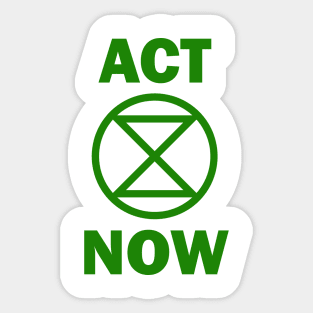 ACT NOW Extinction Rebellion Sticker